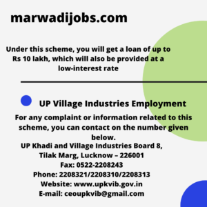 UP Village Industries Employment