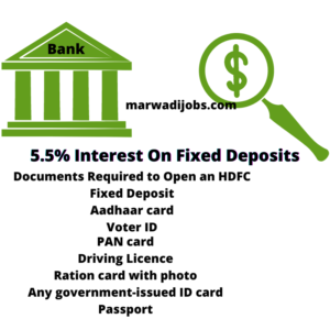 5.5% Interest On Fixed Deposits